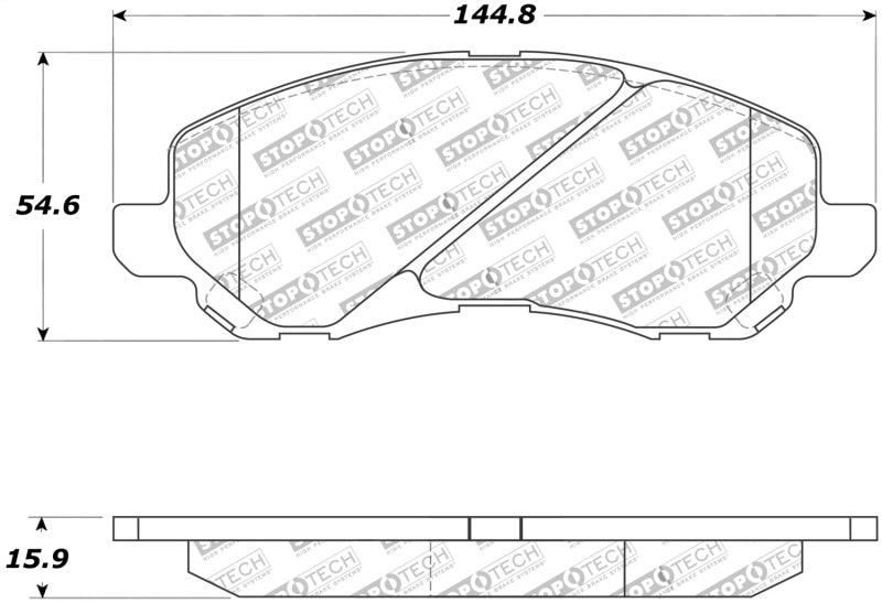 StopTech Street Touring 07-10 Jeep Compass/Patriot Front Brake Pads - Corvette Realm