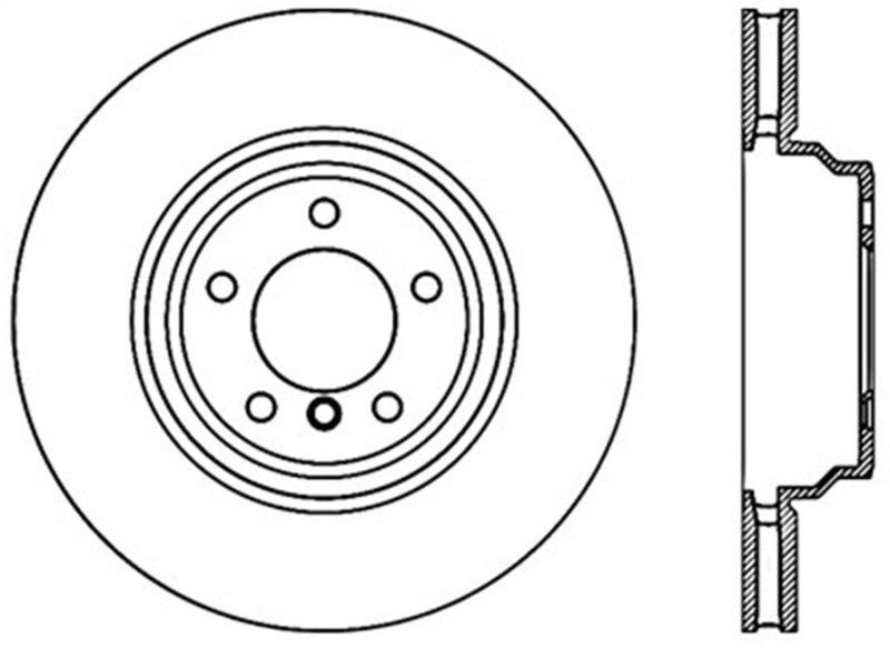 StopTech 07-09 BMW 335 (E90/E92/E93) Slotted & Drilled Left Front Rotor - Corvette Realm