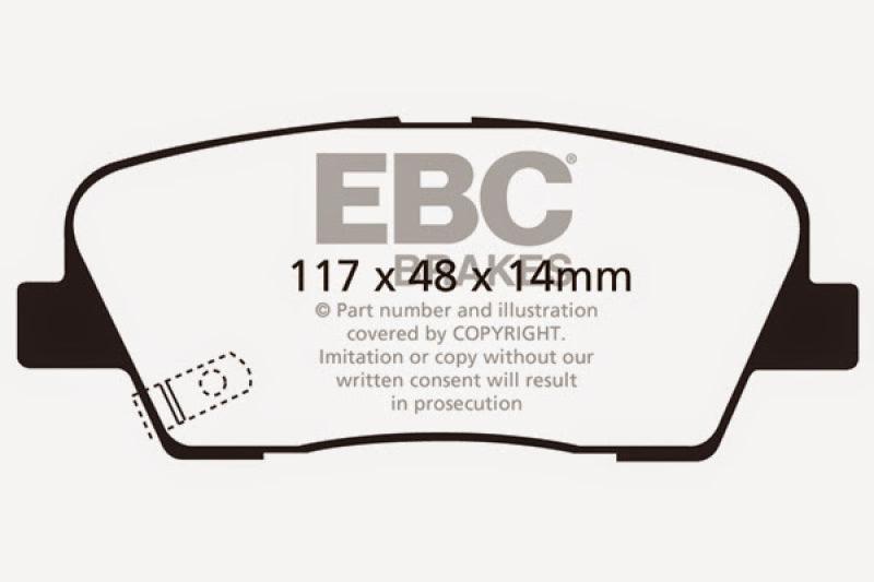 EBC 06-09 Hyundai Entourage 3.8 Yellowstuff Rear Brake Pads - Corvette Realm