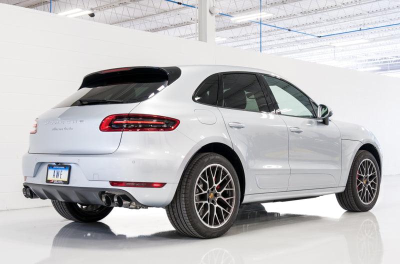 AWE Tuning Porsche Macan Track Edition Exhaust System - Diamond Black 102mm Tips - Corvette Realm