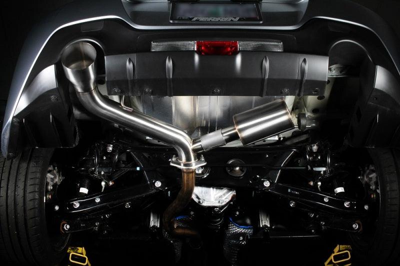 Perrin 2022 BRZ/GR86 Axle Back Exhaust SS (Single Side Exit w/Helmholtz Chamber) - Corvette Realm