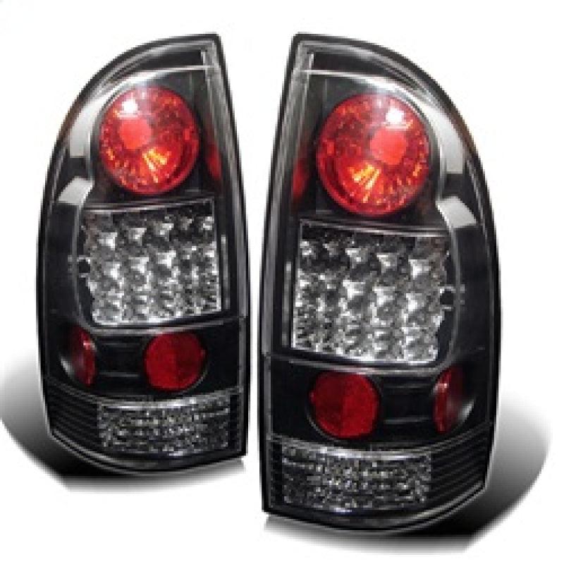 Spyder Toyota Tacoma 05-15 LED Tail Lights Black ALT-YD-TT05-LED-BK - Corvette Realm