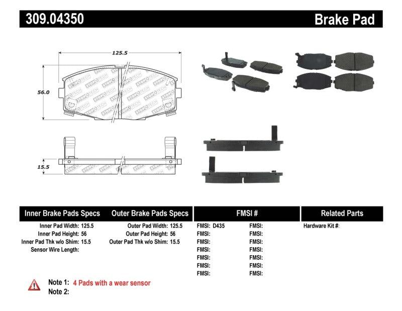 StopTech Performance 87-92 MK3 Supra Front Brake Pads - Corvette Realm
