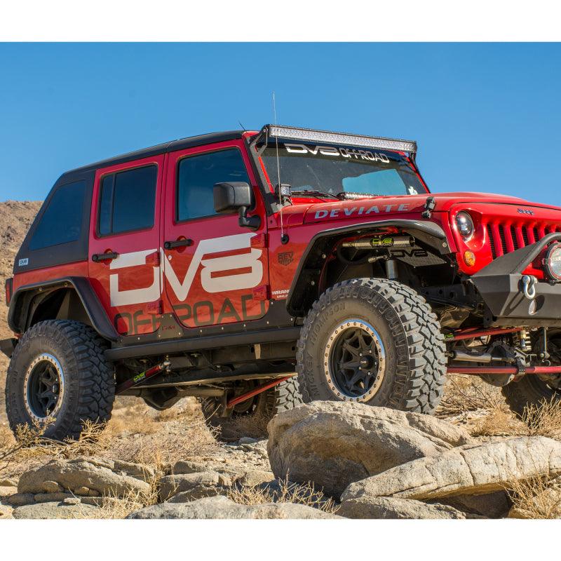 DV8 Offroad 07-18 Jeep Wrangler JK Front & Rear Flat Tube Fenders - Corvette Realm