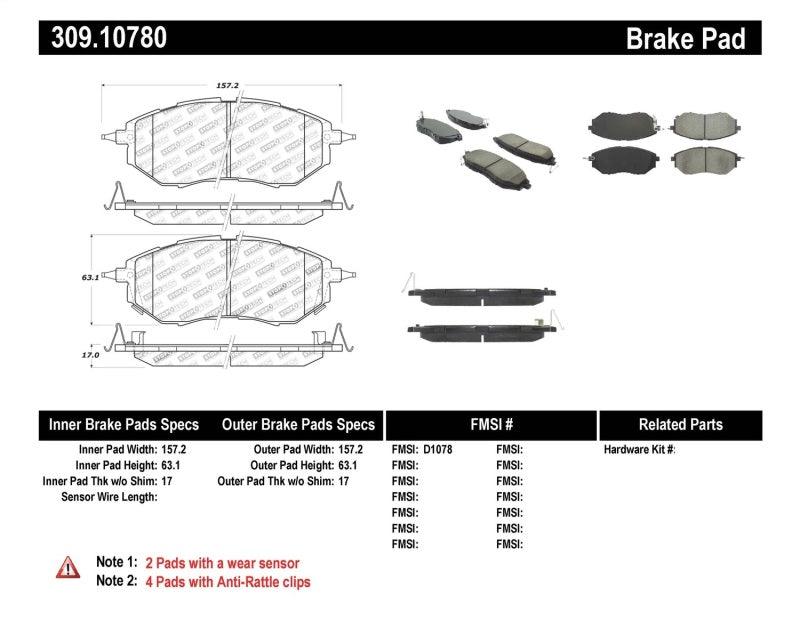 StopTech Performance 05-08 Legacy 2.5 GT Front Brake Pads - Corvette Realm