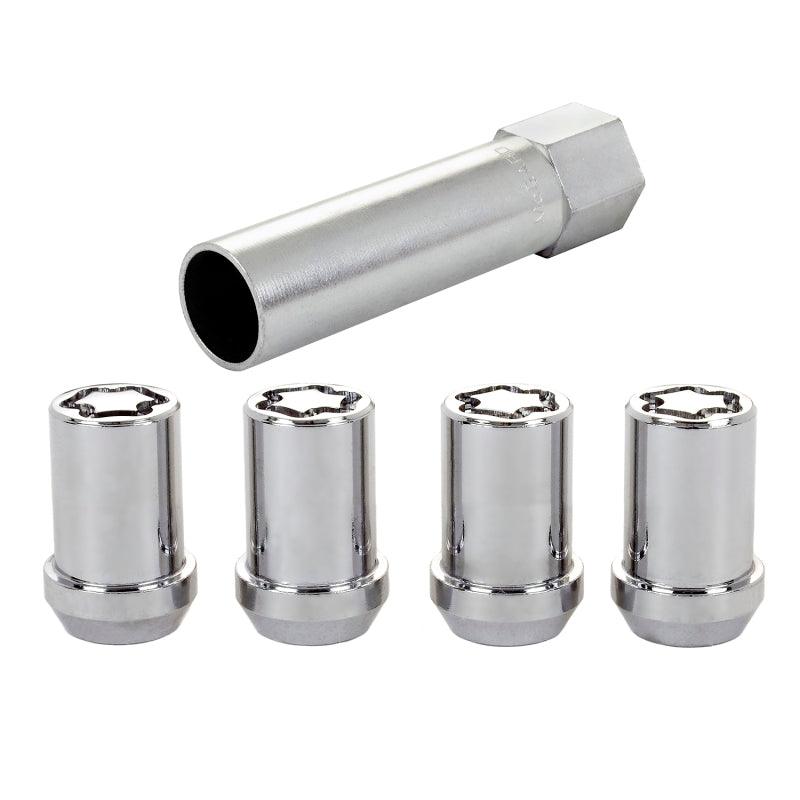 McGard Wheel Lock Nut Set - 4pk. (Tuner / Cone Seat) M12X1.25 / 13/16 Hex / 1.24in. Length - Chrome - Corvette Realm