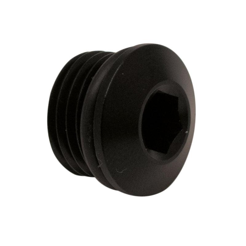 DeatschWerks 6AN ORB Male Plug Low Profile Internal Allen/Hex (Incl O-Ring) - Anodized Matte Black - Corvette Realm