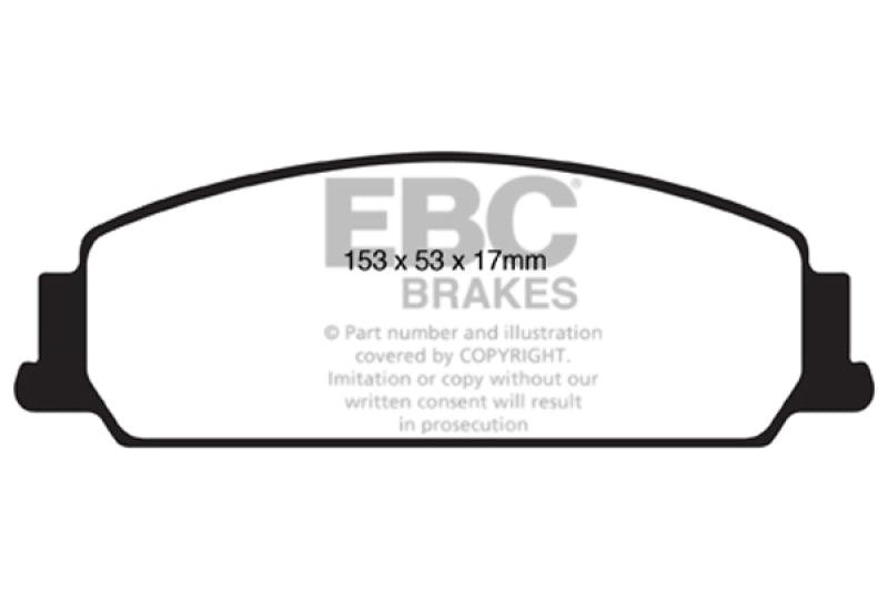 EBC 08-10 Pontiac G8 3.6 Redstuff Front Brake Pads - Corvette Realm