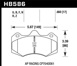Hawk AP Racing CP7040 Performance Ceramic Street Brake Pads - Corvette Realm