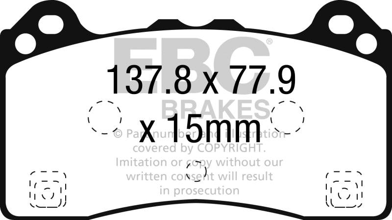 EBC 16-18 Ford Focus RS Bluestuff Front Brake Pads - Corvette Realm