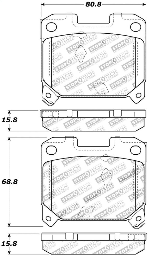 StopTech Performance 5/93-98 Toyota Supra Turbo Rear Brake Pads - Corvette Realm
