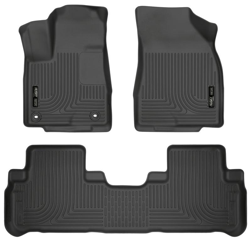 Husky Liners 14 Toyota Highlander Weatherbeater Black Front & 2nd Seat Floor Liners - Corvette Realm