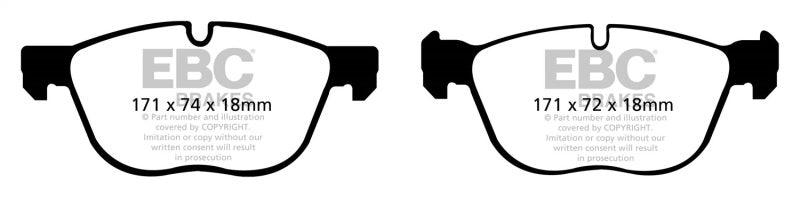 EBC 07-10 BMW X5 3.0 Yellowstuff Front Brake Pads - Corvette Realm
