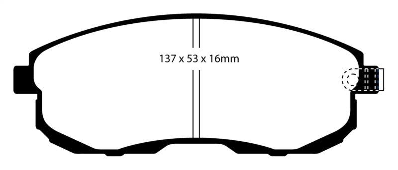 EBC 02-03 Infiniti G20 2.0 Redstuff Front Brake Pads - Corvette Realm