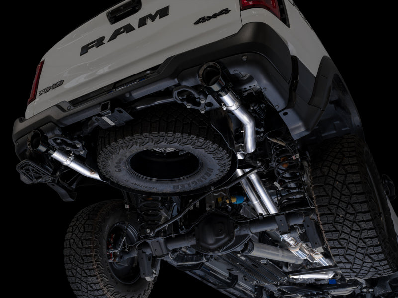 AWE Tuning 2025+ RAM 1500 RHO 3.0 I6 TT 0FG Dual Rear Exit Catback Exhaust - Diamond Black Tips