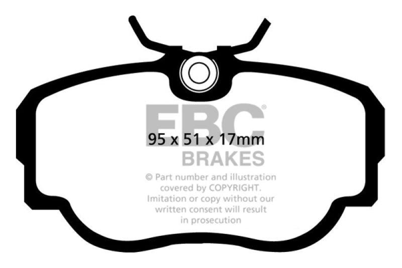 EBC 83-85 BMW 318 1.8 (E30) Yellowstuff Front Brake Pads - Corvette Realm