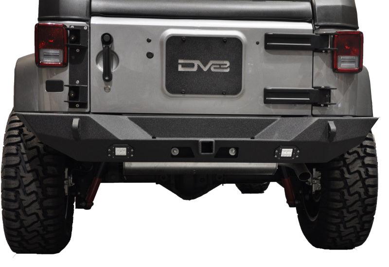 DV8 Offroad 07-18 Jeep Wrangler JK Full Length Rear Bumper w/ Lights - Corvette Realm