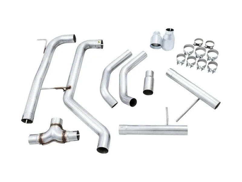 AWE Tuning 18-21 Volkswagen Jetta GLI Mk7 Track Edition Exhaust - Chrome Silver Tips (Fits OEM DP) - Corvette Realm