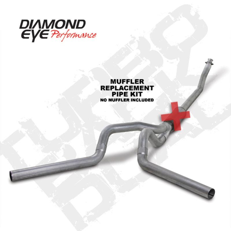 Diamond Eye KIT 4in TB MFLR RPLCMENT PIPE DUAL AL: 94-02 DODGE CUMMINS 5.9L - Corvette Realm