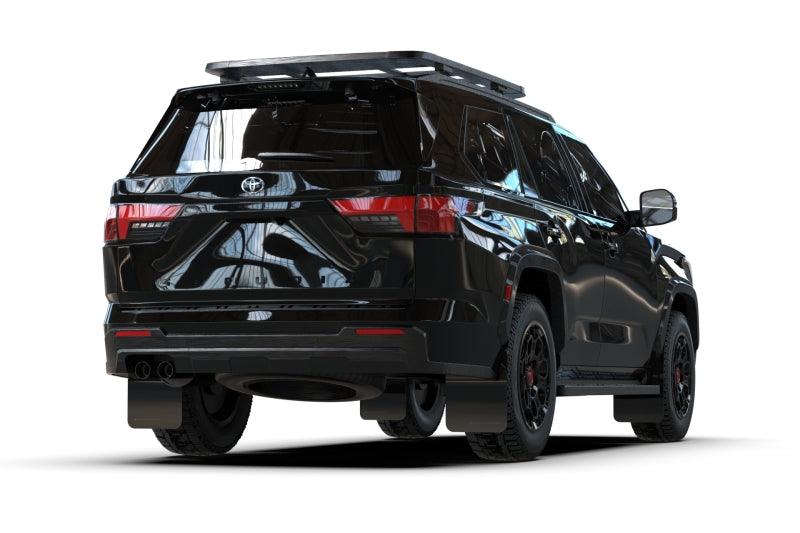 Rally Armor 23-24 Toyota Sequoia Black UR Mud Flap w/ Metallic Black Logo - Corvette Realm