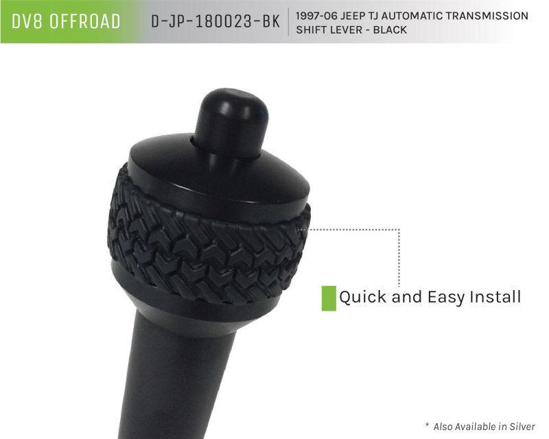 DV8 Offroad 1997-06 Jeep TJ Auto Shift Lever Black - Corvette Realm