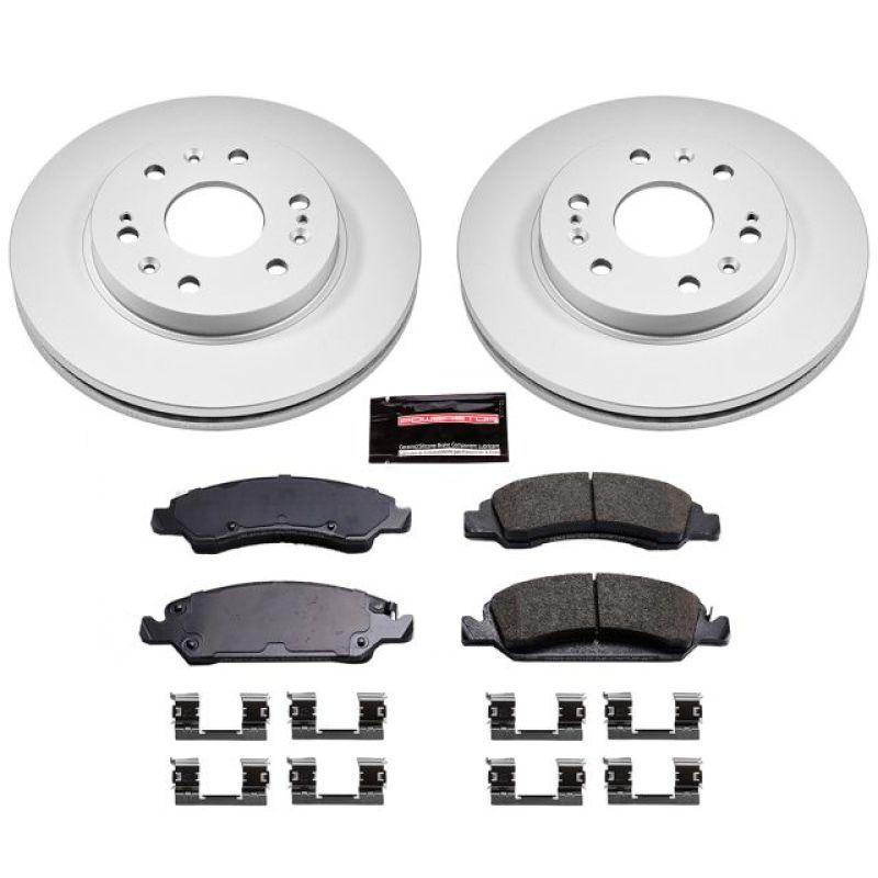 Power Stop 08-19 Cadillac Escalade Front Z17 Evolution Geomet Coated Brake Kit - Corvette Realm