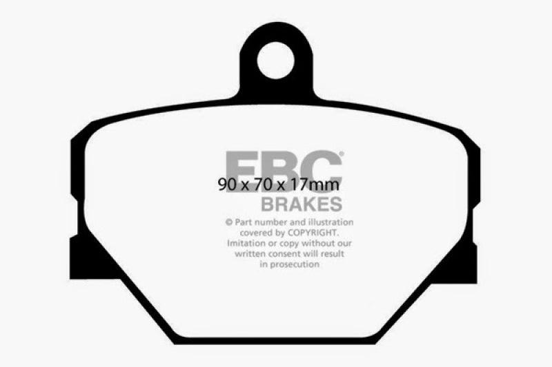 EBC 08+ Smart Fortwo 1.0 Redstuff Front Brake Pads - Corvette Realm