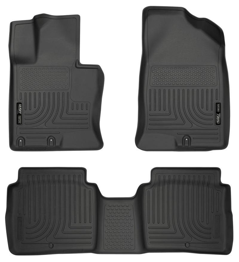 Husky Liners 11-14 Kia Optima Weatherbeater Black Front & 2nd Seat Floor Liners - Corvette Realm