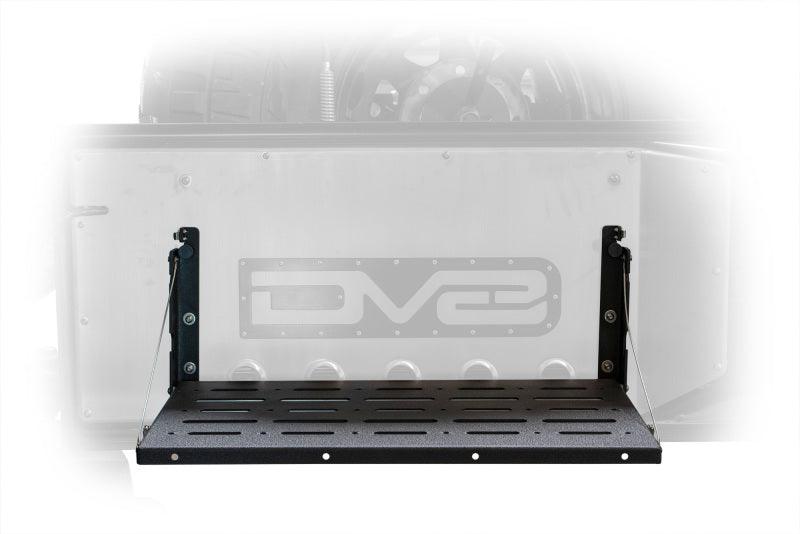 DV8 Jeep JK Tailgate Mounted Table (Trail Table) - Black - Corvette Realm