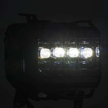 Load image into Gallery viewer, AlphaRex 14-18 GMC Sierra NOVA LED Proj Headlights Plnk Style Alpha Blk w/Activ Light/Seq Signal/DRL - Corvette Realm