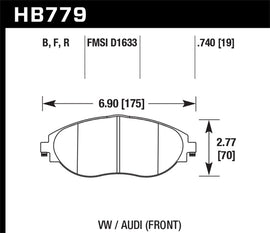 Hawk 15-16 Audi S3 HPS Street Front Brake Pads