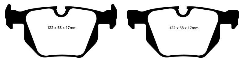 EBC 06-12 BMW 335i 3.0T (E90/E92/E93) Bluestuff Rear Brake Pads - Corvette Realm