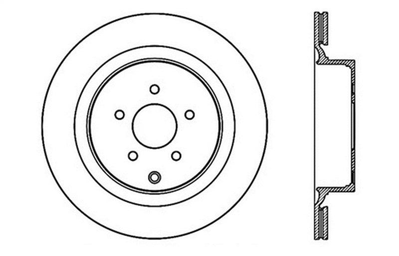 StopTech 09 Infiniti FX50 SportStop Slotted & Drilled Rear Left Rotor - Corvette Realm