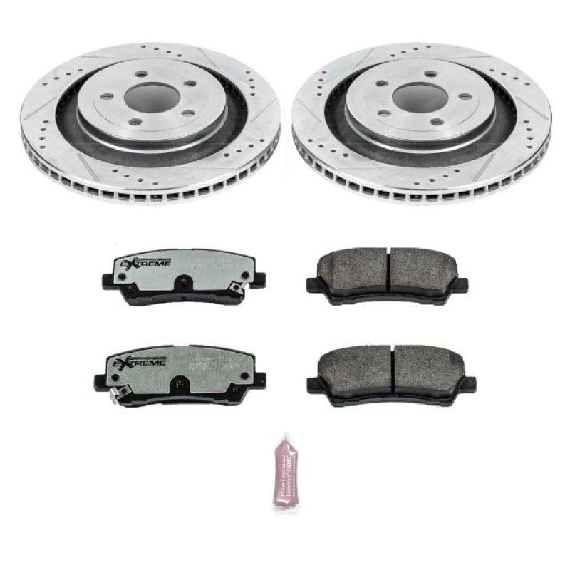 Power Stop 15-19 Ford Mustang Rear Z26 Street Warrior Brake Kit - Corvette Realm