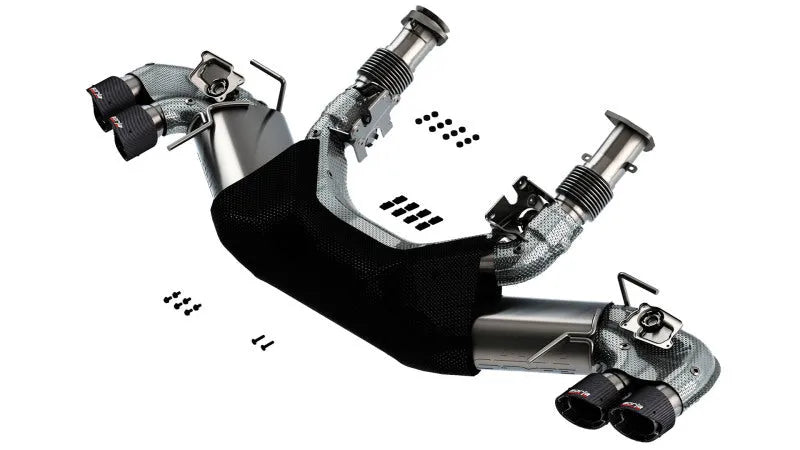 Borla 20-25 Chevrolet Corvette C8 6.2L S-Type Exhaust System Dual Round Angle Cut Carbon Fiber Tips