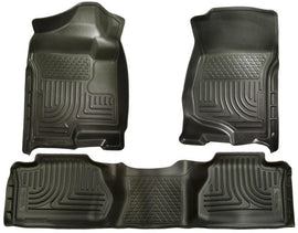 Husky Liners 07-12 Chevy Silverado/GMC Sierra Extended Cab WeatherBeater Combo Black Floor Liners - Corvette Realm