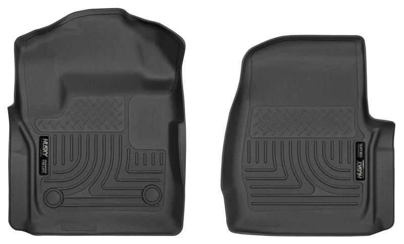 Husky Liners 17 Ford F-250 F-350 Super Duty Standard Cab WeatherBeater Black Front Floor Liners - Corvette Realm