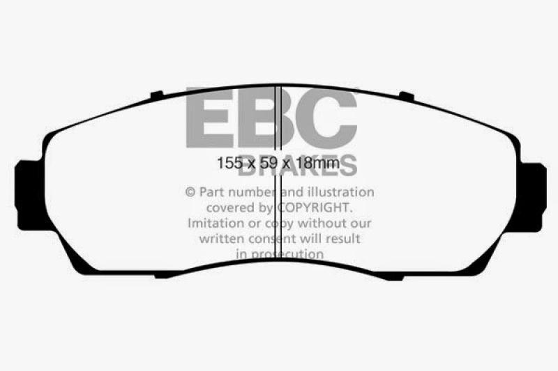 EBC 07-09 Acura RDX 2.3 Turbo Yellowstuff Front Brake Pads - Corvette Realm