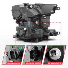 Load image into Gallery viewer, ANZO 2018-2020 Ford F-150 Projector Headlight w/ Plank Style Switchback Black Housing - Corvette Realm