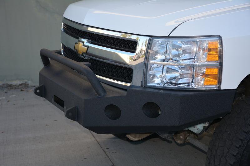 DV8 Offroad 07-13 Chevrolet Silverado 1500 Front Bumper - Black Powdercoat - Corvette Realm