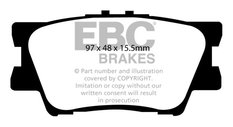 EBC 13+ Lexus ES300h 2.5 Hybrid Redstuff Rear Brake Pads - Corvette Realm