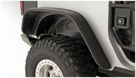 Bushwacker 07-18 Jeep Wrangler Flat Style Flares 2pc Fits 2-Door Sport Utility Only - Black - Corvette Realm