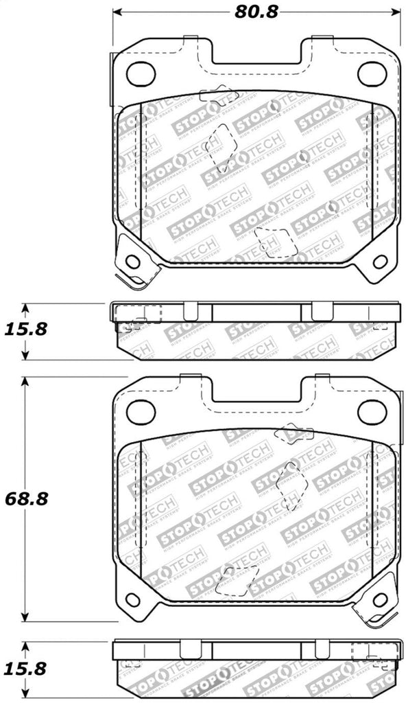 StopTech Street Touring 5/93-98 Toyota Supra Turbo Rear Brake Pads - Corvette Realm