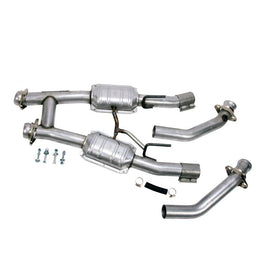 BBK 86-93 Mustang 5.0 High Flow H Pipe With Catalytic Converters - 2-1/2 - Corvette Realm