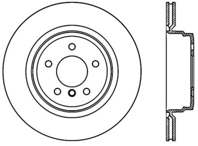 StopTech 06 BMW 330 / 07-09 BMW 335 Slotted & Drilled Left Rear Rotor - Corvette Realm