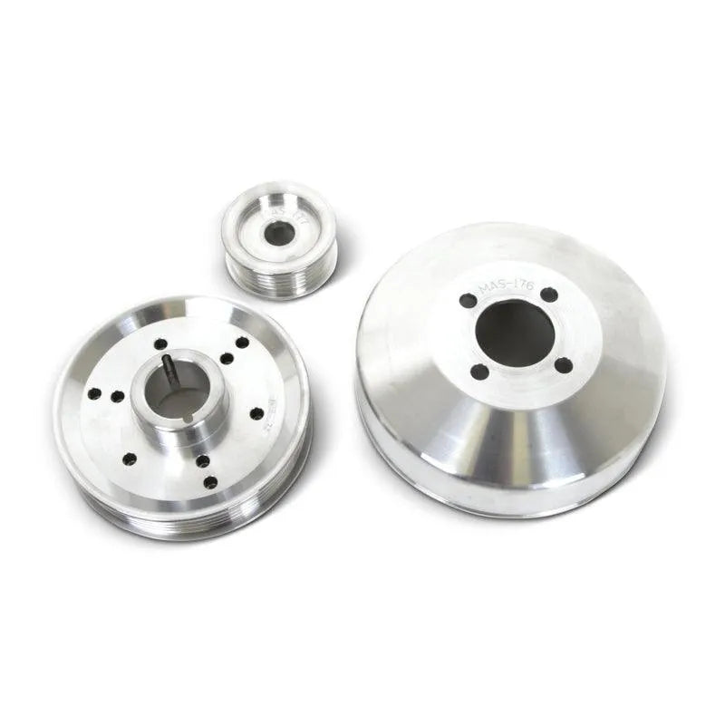 BBK 96-01 Mustang 4.6 GT Cobra Underdrive Pulley Kit - Lightweight CNC Billet Aluminum (3pc) - Corvette Realm