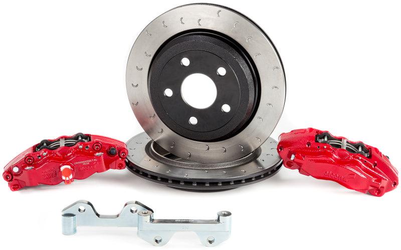 Alcon 2007+ Jeep JK-JL 330x22mm Rotors 4-Piston Red Calipers Rear Brake Kit (Includes Brake Lines) - Corvette Realm