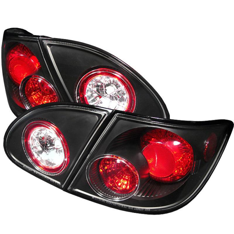 Spyder Toyota Corolla 03-08 Euro Style Tail Lights Black ALT-YD-TC03-BK - Corvette Realm