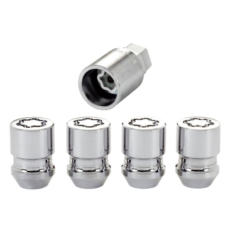 McGard Wheel Lock Nut Set - 4pk. (Cone Seat) M12X1.5 / 19mm & 21mm Dual Hex / 1.28in. L - Chrome - Corvette Realm