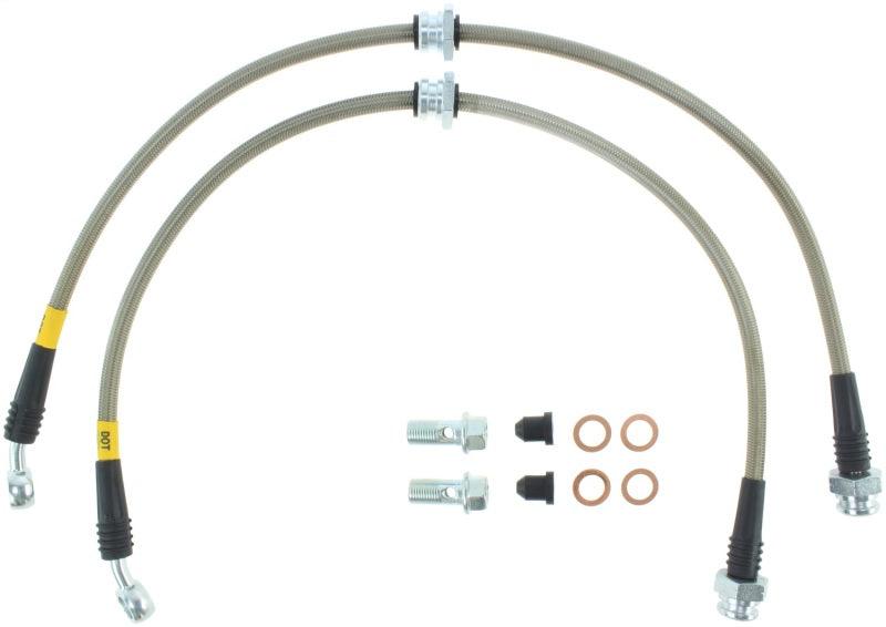 StopTech 89-1/98 Nissan 240SX Stainless Steel Front Brake Lines - Corvette Realm